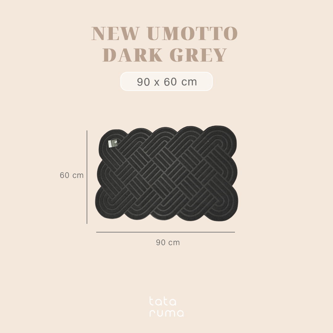 NEW  UMOTTO - Keset Non-slip Outdoor Depan Pintu Rubber tebal  Motif Estetik