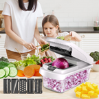 NEW USUI - Pemotong Sayur Premium Multifungsi 8 in 1 Potong Parut Dadu Bawang Kentang Wortel Timun