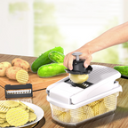 NEW USUI - Pemotong Sayur Premium Multifungsi 8 in 1 Potong Parut Dadu Bawang Kentang Wortel Timun