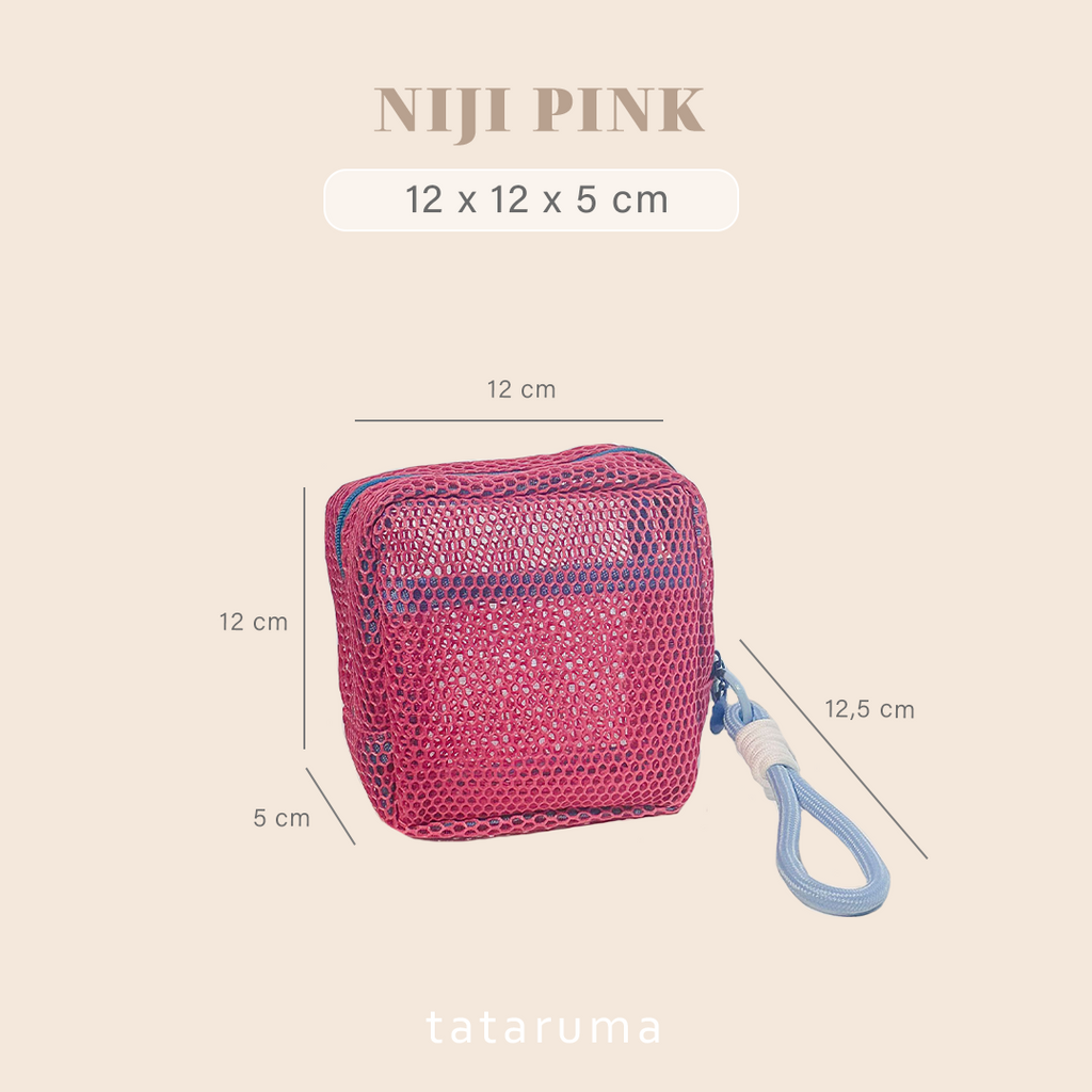 NIJI - Tofu Mesh Bag Pouch Tahu Tas Make Up Travel Y2K