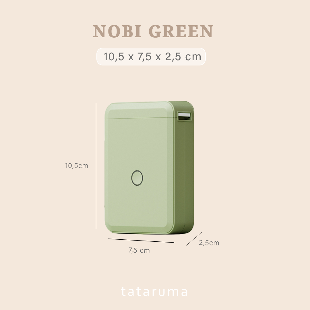 NOBI - Printer Label Thermal Bluetooth Portable Tahan Air Anti Robek Putih Roll Sticker