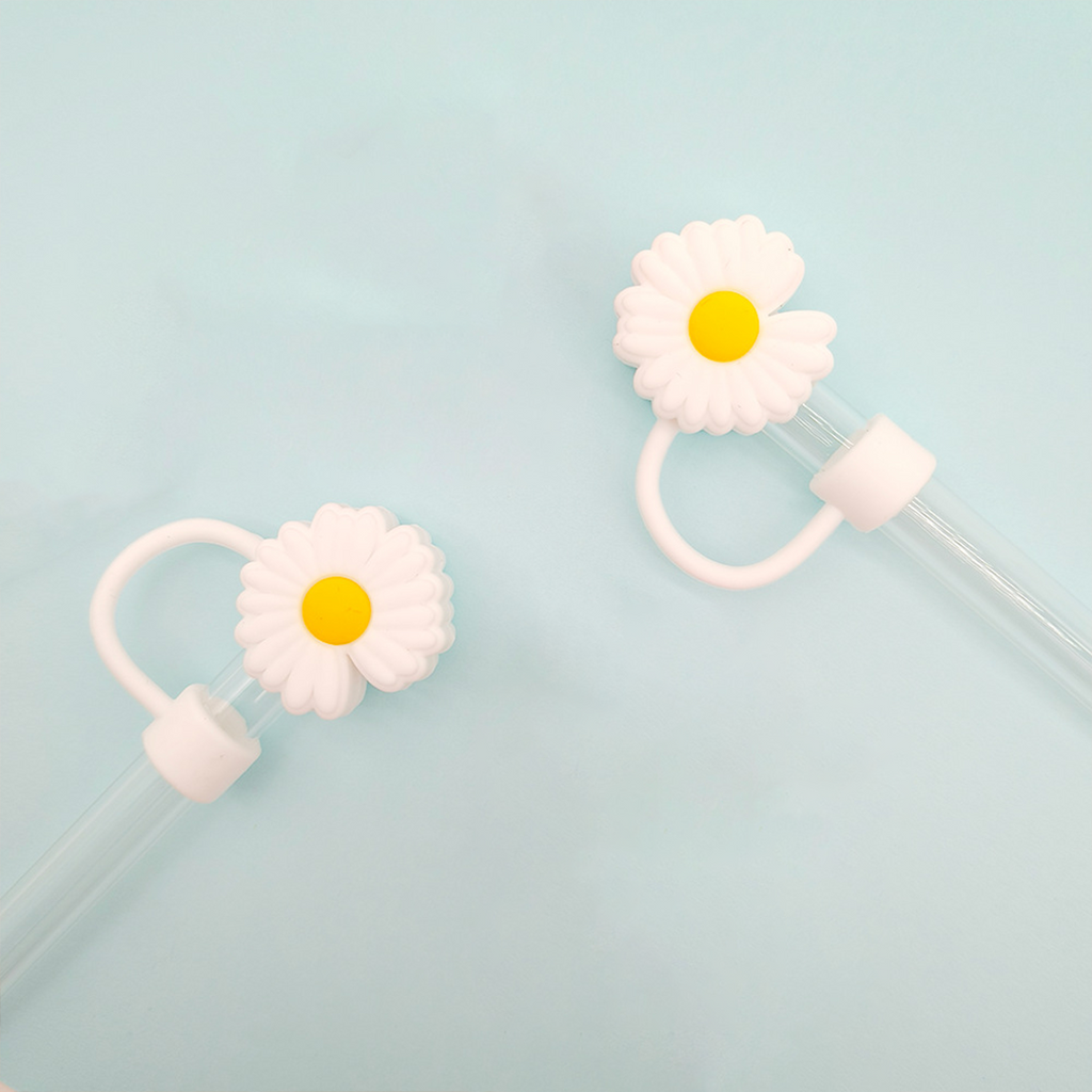 STRAW STOPPER - Tutup Sedotan Gambar Daisy dan Sun