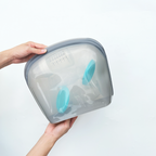 NOONA - Premium Reusable Silicone Pouch Foodgrade BPA Free Tahan Microwave Freezer