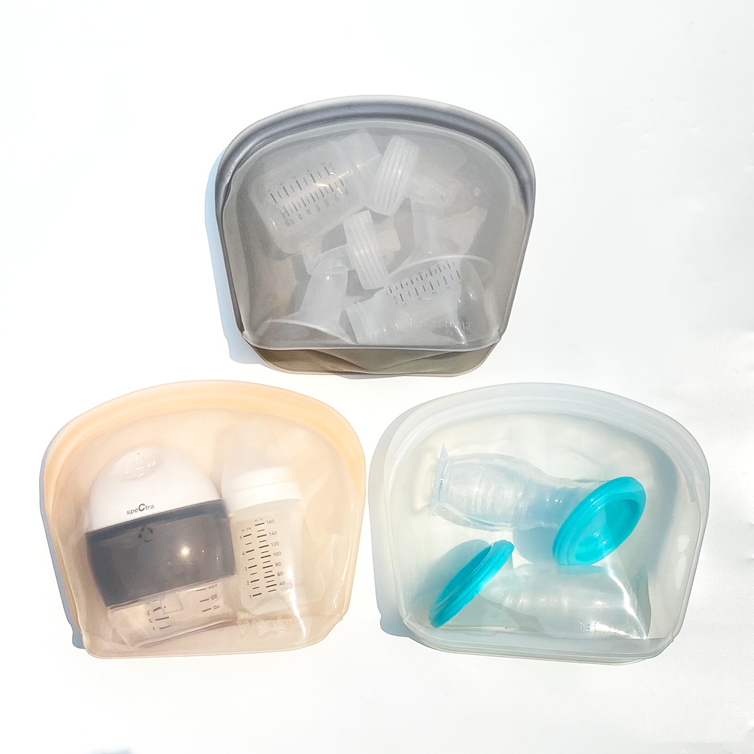 NOONA - Premium Reusable Silicone Pouch Foodgrade BPA Free Tahan Microwave Freezer