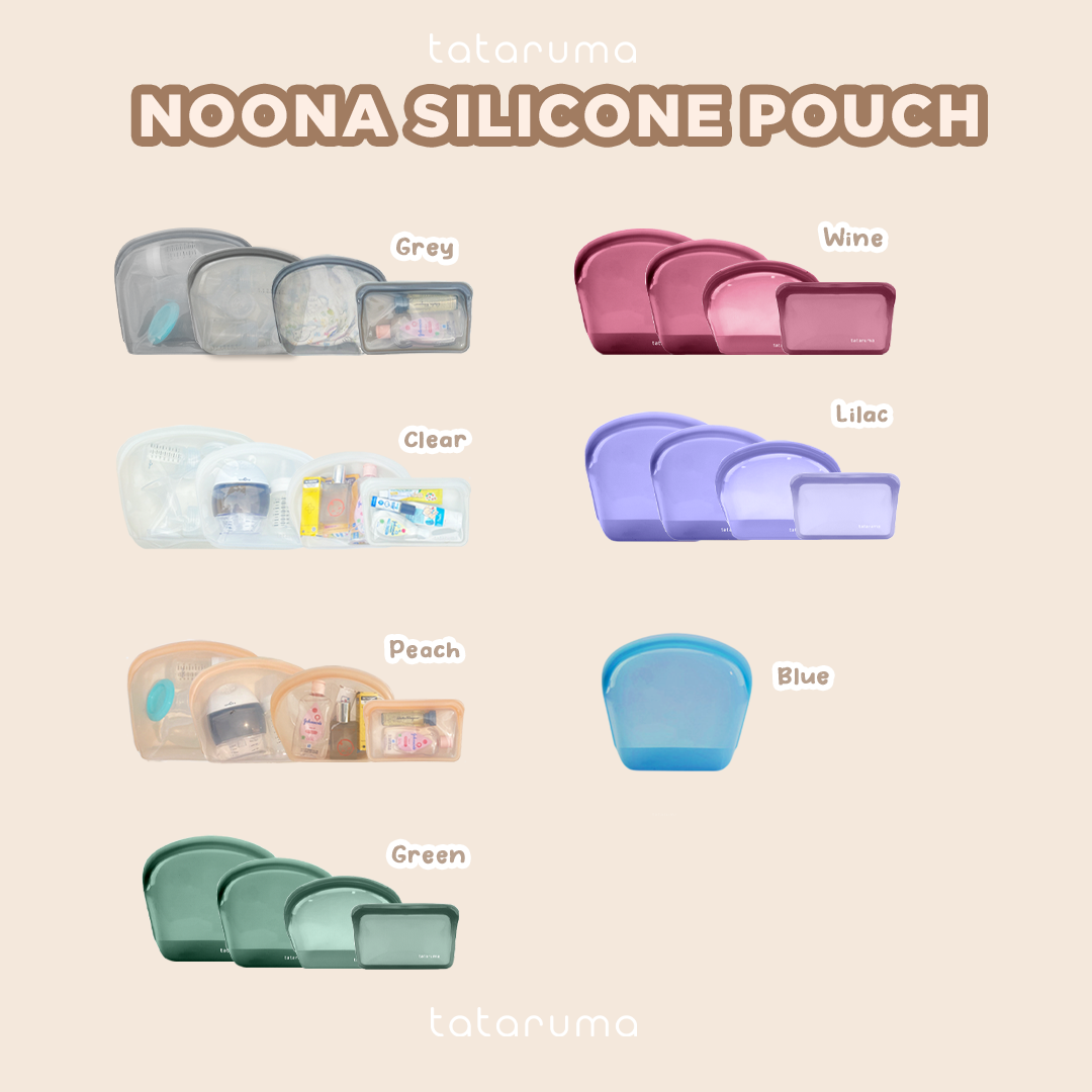 NOONA - Premium Reusable Silicone Pouch Foodgrade BPA Free Tahan Microwave Freezer