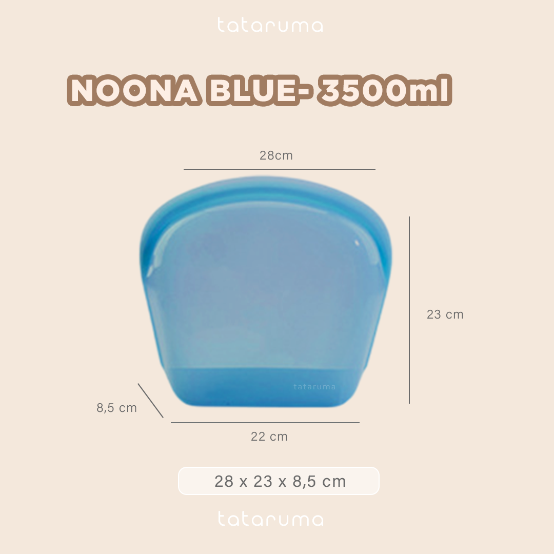NOONA - Premium Reusable Silicone Pouch Foodgrade BPA Free Tahan Microwave Freezer