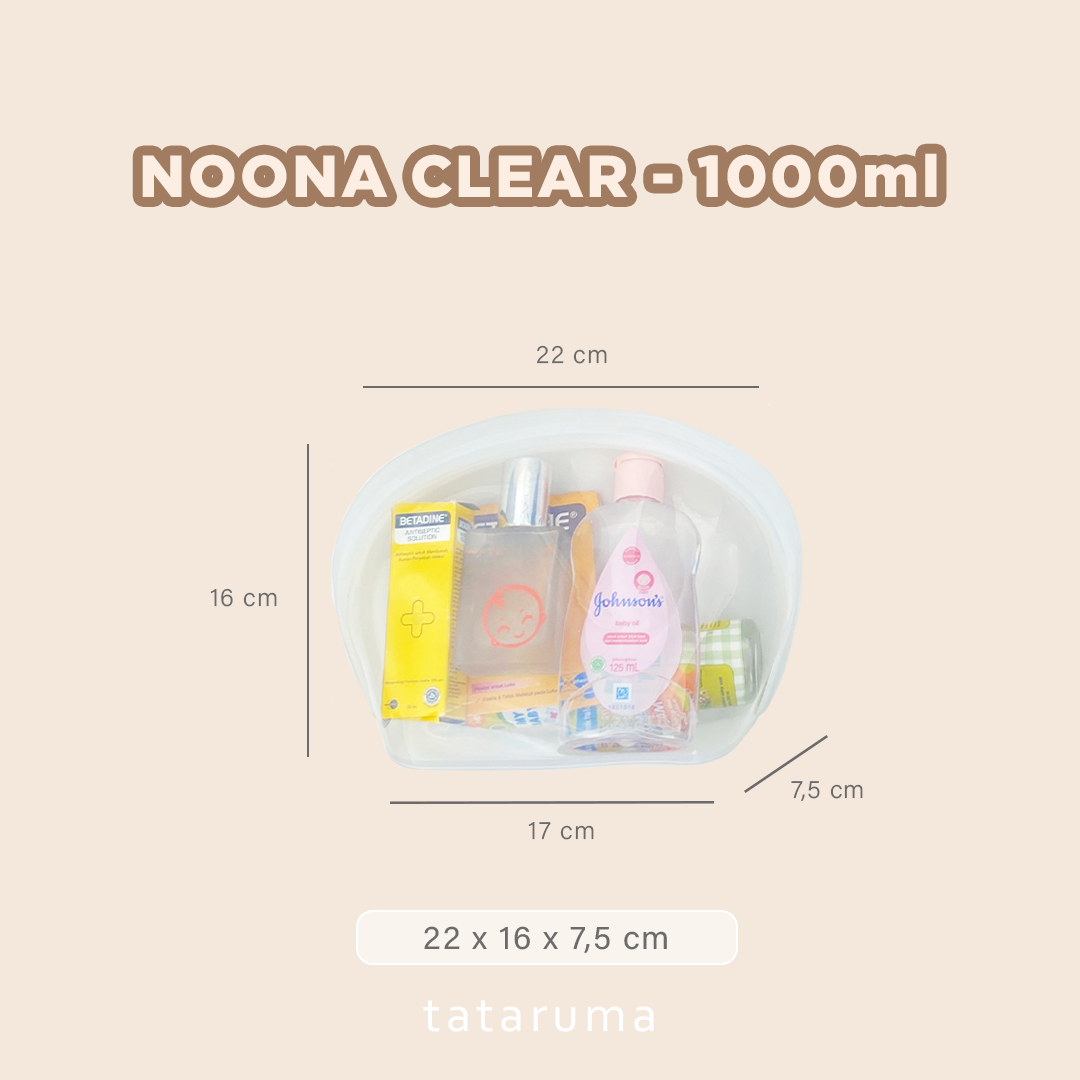 NOONA - Premium Reusable Silicone Pouch Foodgrade BPA Free Tahan Microwave Freezer