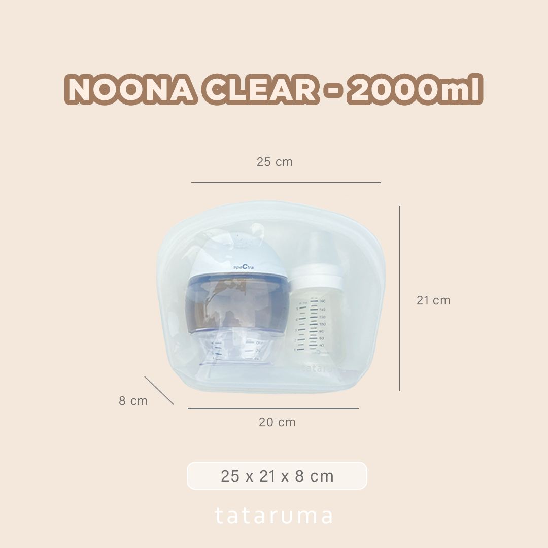 NOONA - Premium Reusable Silicone Pouch Foodgrade BPA Free Tahan Microwave Freezer