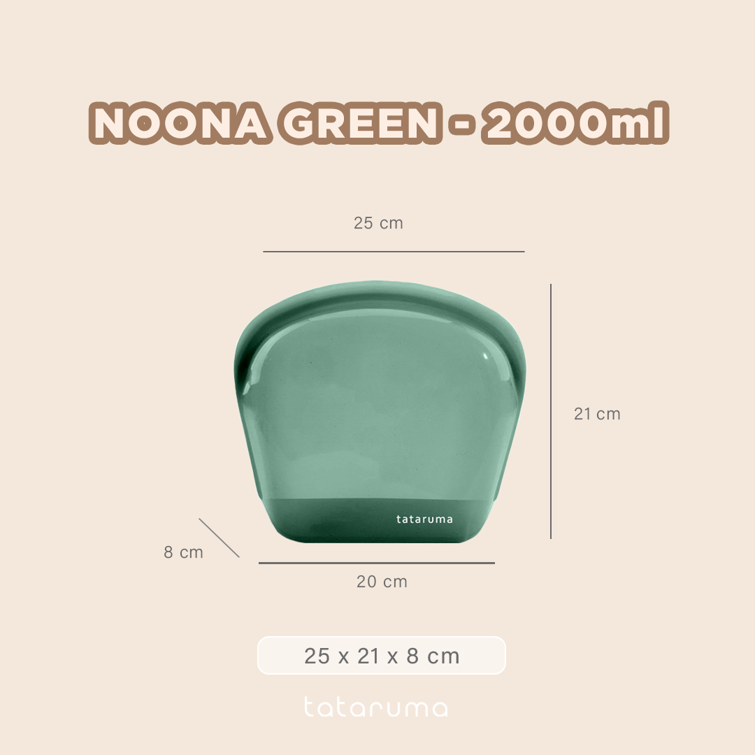 NOONA - Premium Reusable Silicone Pouch Foodgrade BPA Free Tahan Microwave Freezer