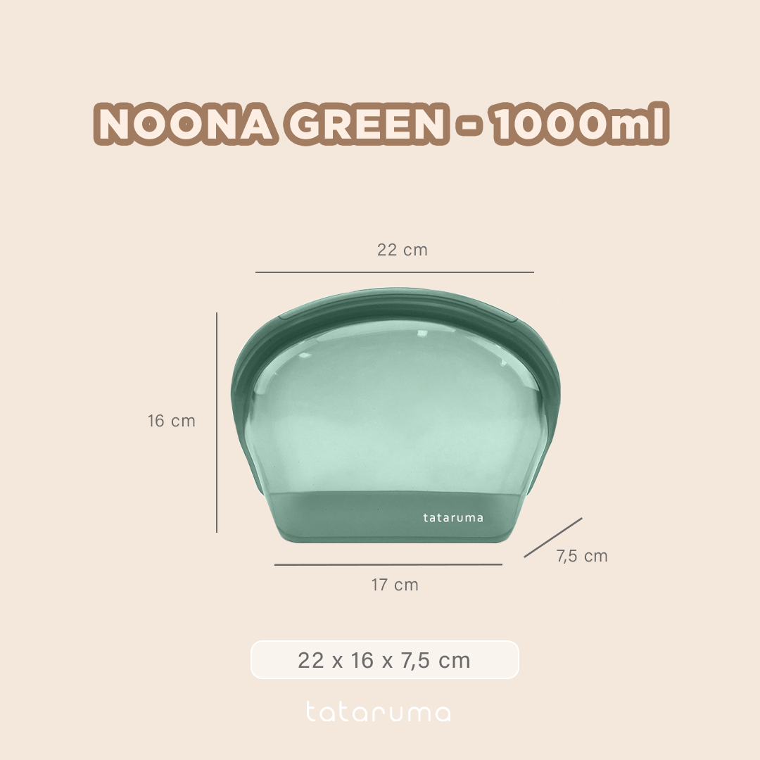 NOONA - Premium Reusable Silicone Pouch Foodgrade BPA Free Tahan Microwave Freezer
