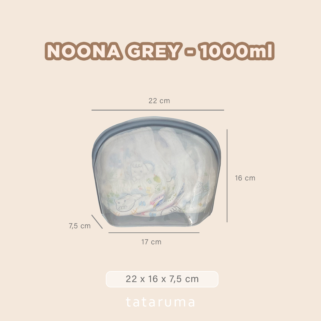 NOONA - Premium Reusable Silicone Pouch Foodgrade BPA Free Tahan Microwave Freezer