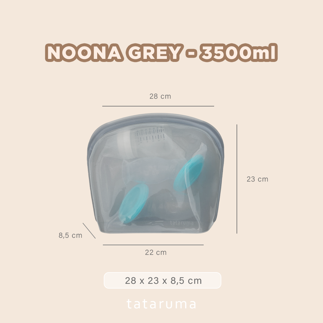 NOONA - Premium Reusable Silicone Pouch Foodgrade BPA Free Tahan Microwave Freezer