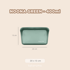 NOONA - Premium Reusable Silicone Pouch Foodgrade BPA Free Tahan Microwave Freezer