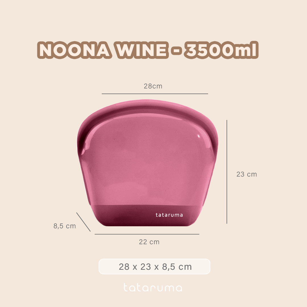 NOONA - Premium Reusable Silicone Pouch Foodgrade BPA Free Tahan Microwave Freezer