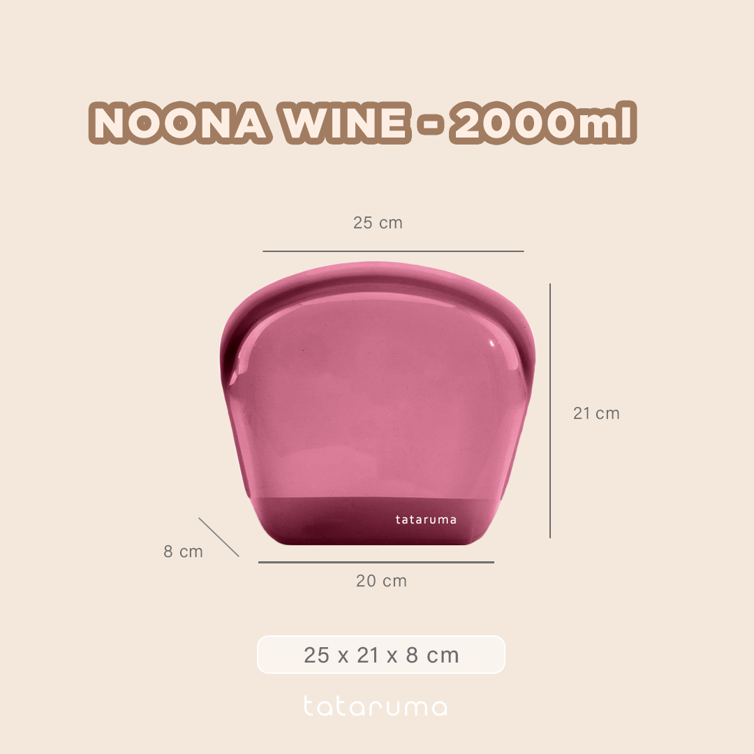 NOONA - Premium Reusable Silicone Pouch Foodgrade BPA Free Tahan Microwave Freezer