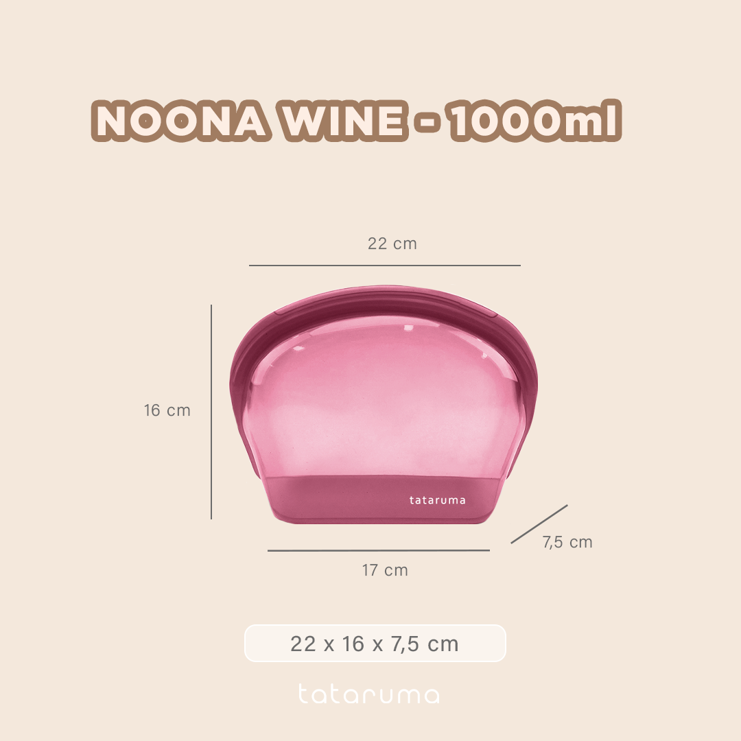 NOONA - Premium Reusable Silicone Pouch Foodgrade BPA Free Tahan Microwave Freezer
