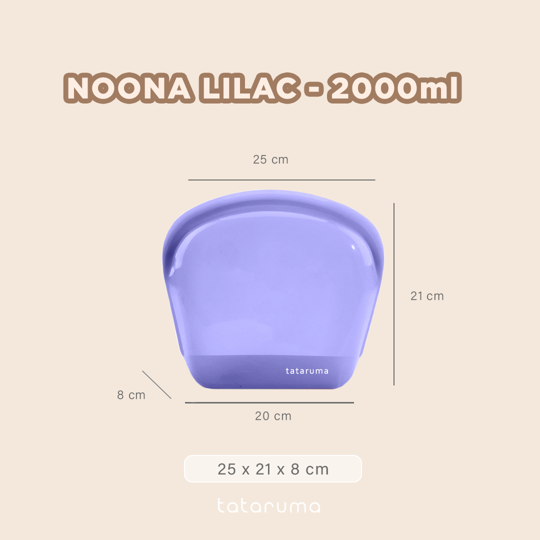 NOONA - Premium Reusable Silicone Pouch Foodgrade BPA Free Tahan Microwave Freezer