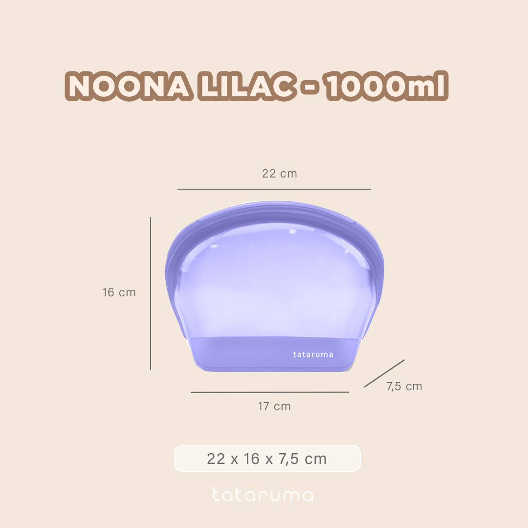 NOONA - Premium Reusable Silicone Pouch Foodgrade BPA Free Tahan Microwave Freezer