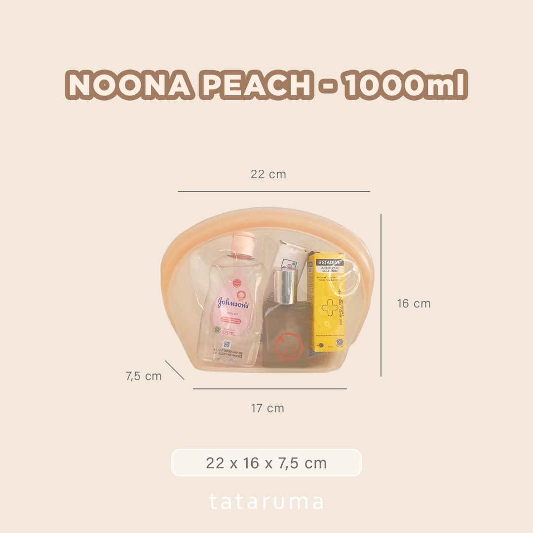 NOONA - Premium Reusable Silicone Pouch Foodgrade BPA Free Tahan Microwave Freezer