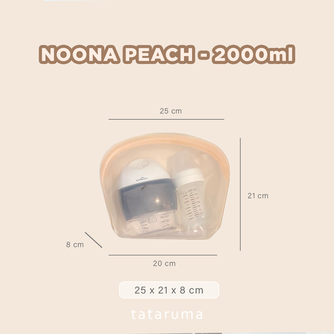NOONA - Premium Reusable Silicone Pouch Foodgrade BPA Free Tahan Microwave Freezer