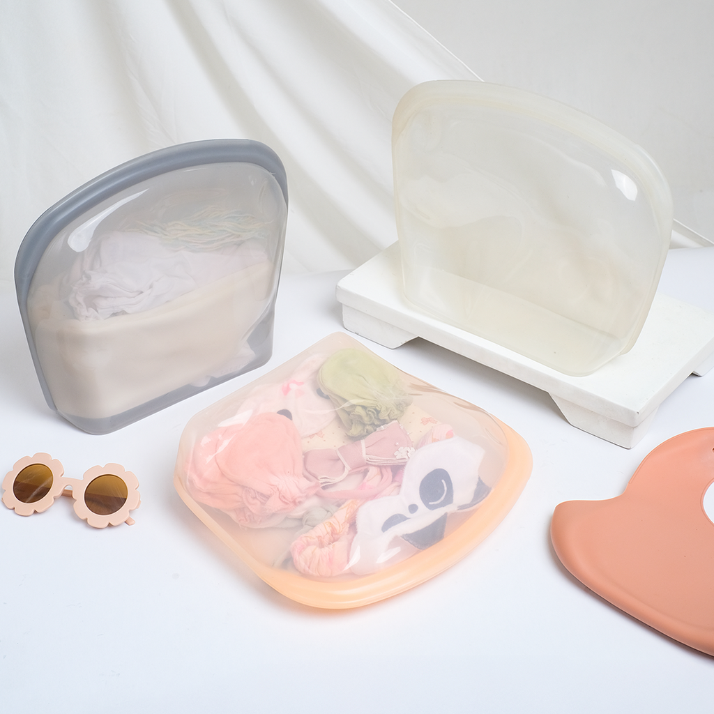 NOONA - Premium Reusable Silicone Pouch Foodgrade BPA Free Tahan Microwave Freezer