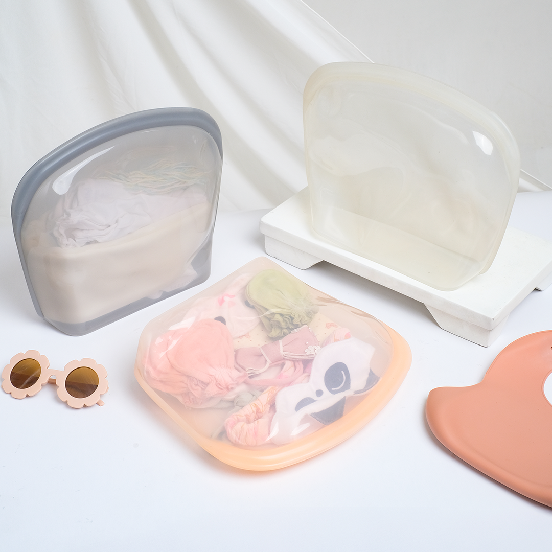 NOONA - Premium Reusable Silicone Pouch Foodgrade BPA Free Tahan Microwave Freezer