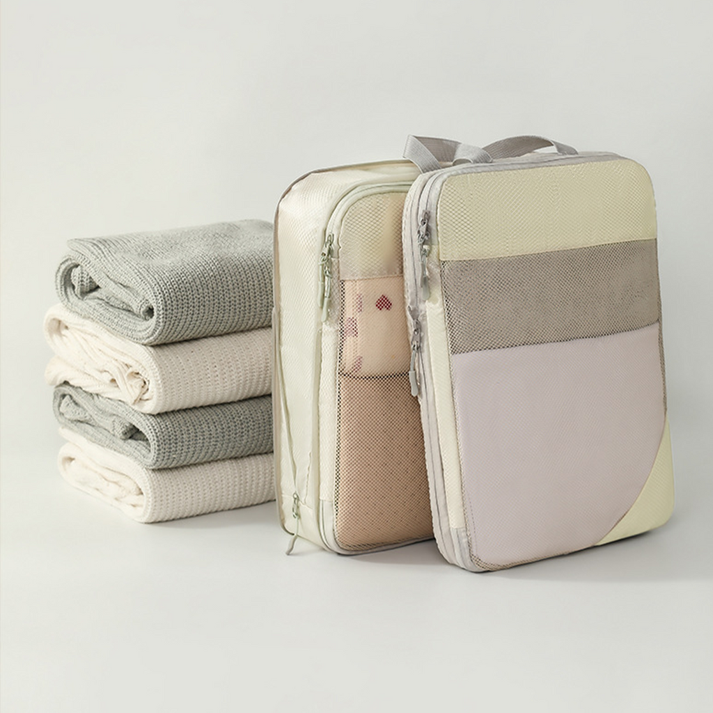NORA - Tas Organizer Travel Kantung Packing 6 in 1 Kompresi Koper Expandable