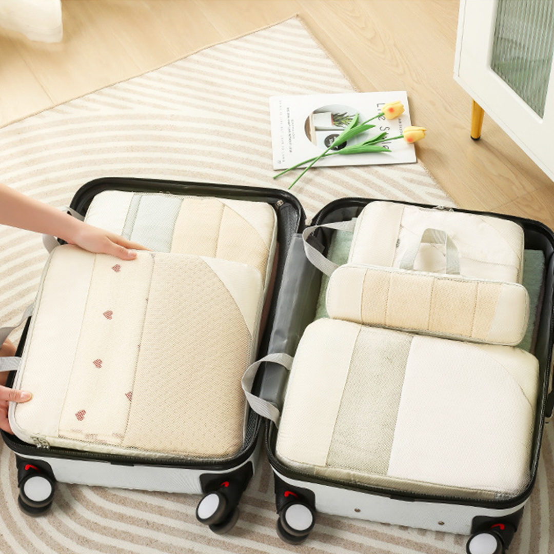 NORA - Tas Organizer Travel Kantung Packing 6 in 1 Kompresi Koper Expandable