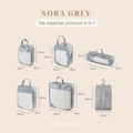 NORA - Tas Organizer Travel Kantung Packing 6 in 1 Kompresi Koper Expandable