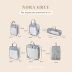 NORA - Tas Organizer Travel Kantung Packing 6 in 1 Kompresi Koper Expandable