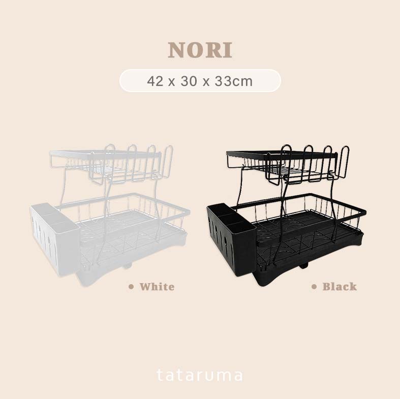 NORI - Rak Piring Stainless 2 Tingkat Tempat Pengering Dapur