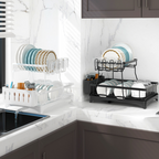 NORI - Rak Piring Stainless 2 Tingkat Tempat Pengering Dapur