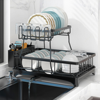 NORI - Rak Piring Stainless 2 Tingkat Tempat Pengering Dapur