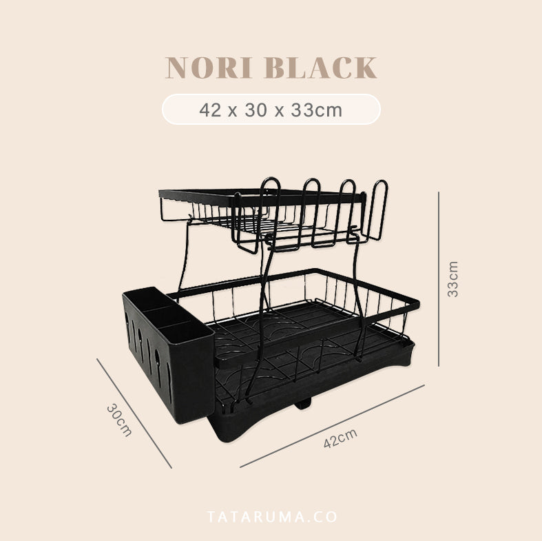 NORI - Rak Piring Stainless 2 Tingkat Tempat Pengering Dapur