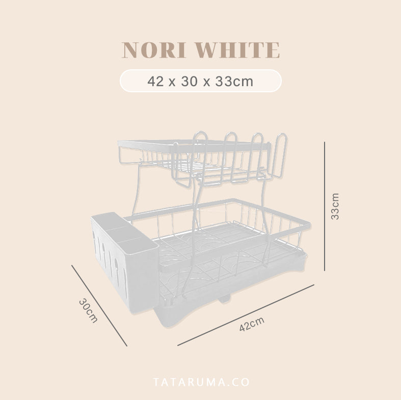 NORI - Rak Piring Stainless 2 Tingkat Tempat Pengering Dapur
