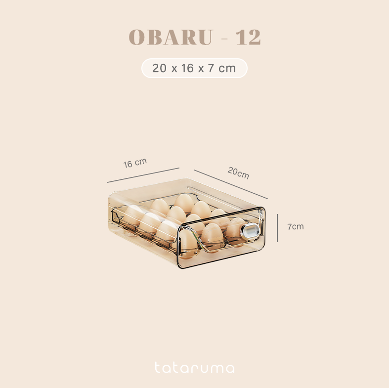 OBARU - Rak Tempat Telur Laci Tingkat Egg Storage Box Organizer Kulkas