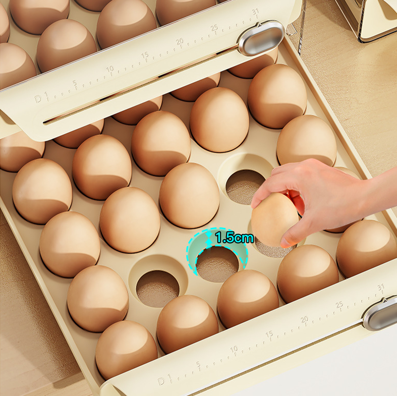 OBARU - Rak Tempat Telur Laci Tingkat Egg Storage Box Organizer Kulkas