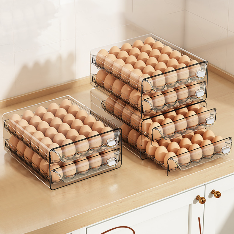 OBARU - Rak Tempat Telur Laci Tingkat Egg Storage Box Organizer Kulkas
