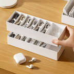 OBI - Organizer Akrilik Sekat Adjustable Serbaguna untuk Kabel Aksesoris Make Up Storage Bo