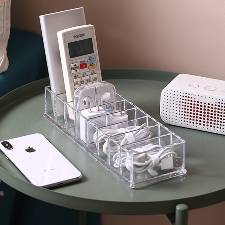 OBI - Organizer Akrilik Sekat Adjustable Serbaguna untuk Kabel Aksesoris Make Up Storage Bo