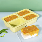 OHAYU BIG - Cetakan Wadah 4 Sekat Food Prep Nasi Lauk Porsian BPA FREE Silicone Tahan Panas Dingin