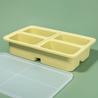 OHAYU BIG - Cetakan Wadah 4 Sekat Food Prep Nasi Lauk Porsian BPA FREE Silicone Tahan Panas Dingin
