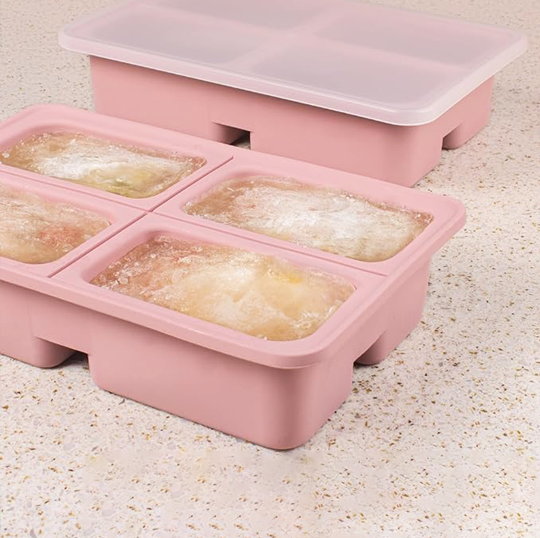 OHAYU BIG - Cetakan Wadah 4 Sekat Food Prep Nasi Lauk Porsian BPA FREE Silicone Tahan Panas Dingin