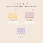 OHAYU LONG - Cetakan Wadah MPASI/Kaldu/Es Batu BPA FREE Sekat Food Prep Nasi Lauk Porsian Silicone Tahan Panas Dingin