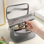 OMASA - Tas Jaring 2 Tingkat Pouch Make Up Kosmetik Skincare Travel Organizer
