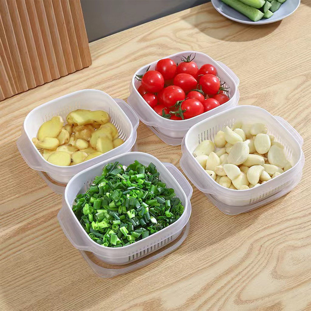 OMU - Food Storage Sayur Buah Nasi Kulkas/Bekal dengan Peniris