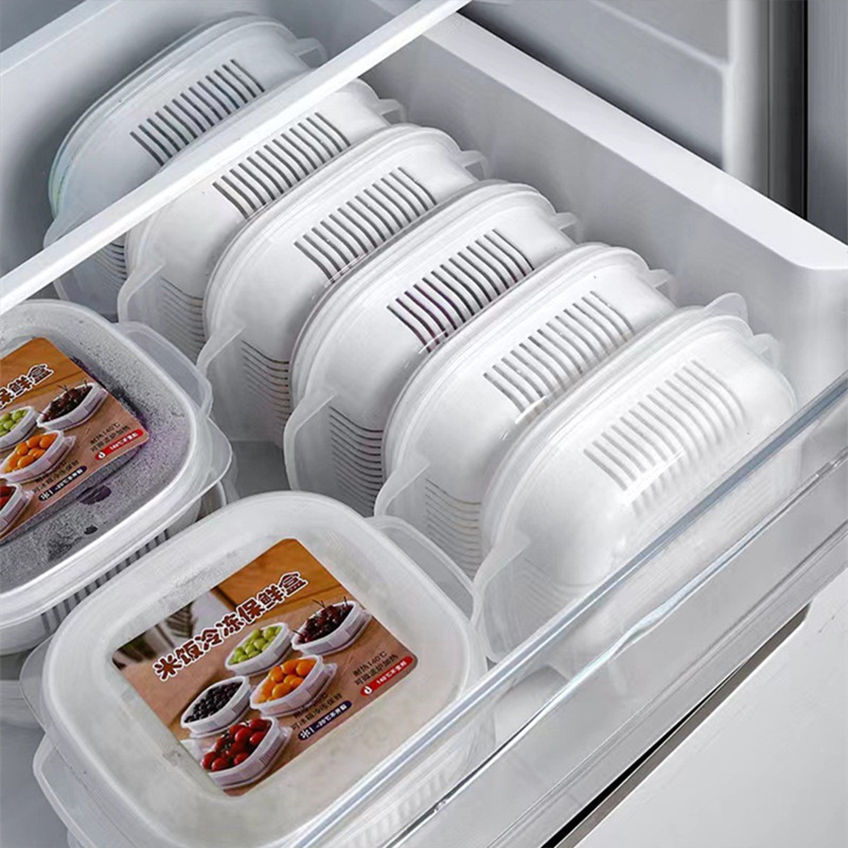 OMU - Food Storage Sayur Buah Nasi Kulkas/Bekal dengan Peniris