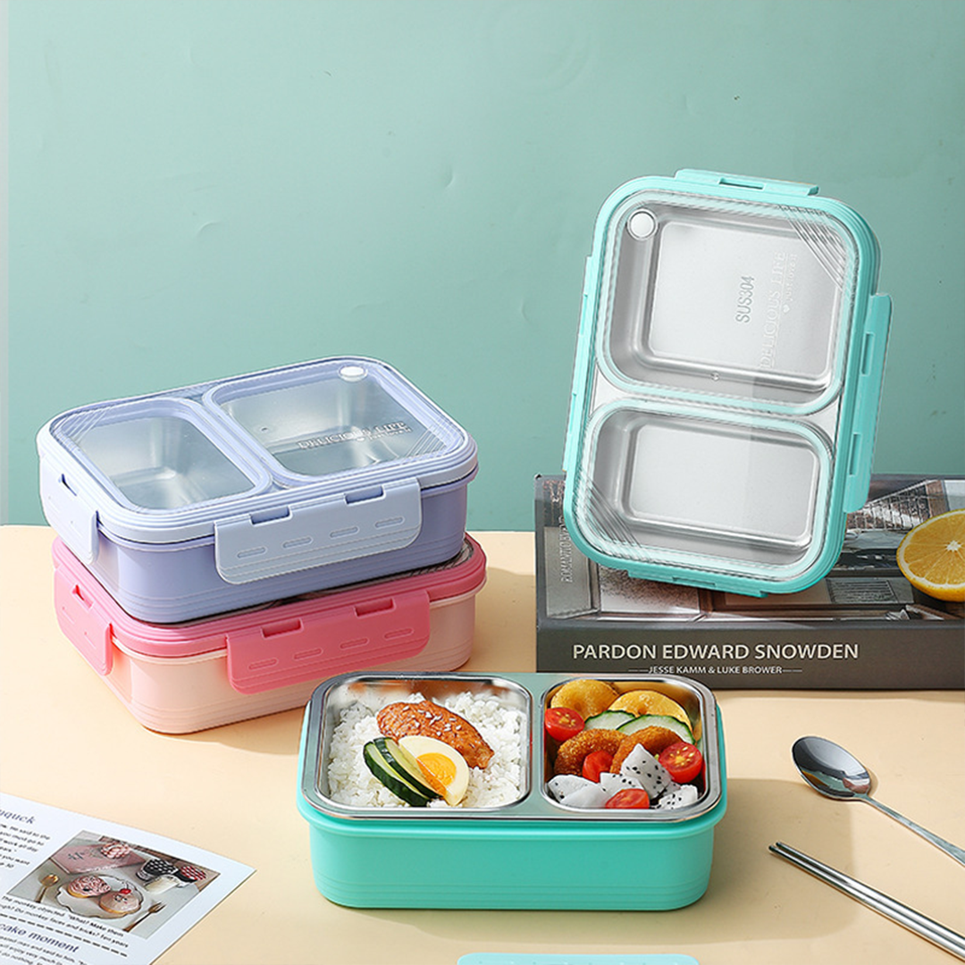 PANNA - Lunch Box Stainless 304 Sekat Kotak Bekal Anti Bocor Tumpah