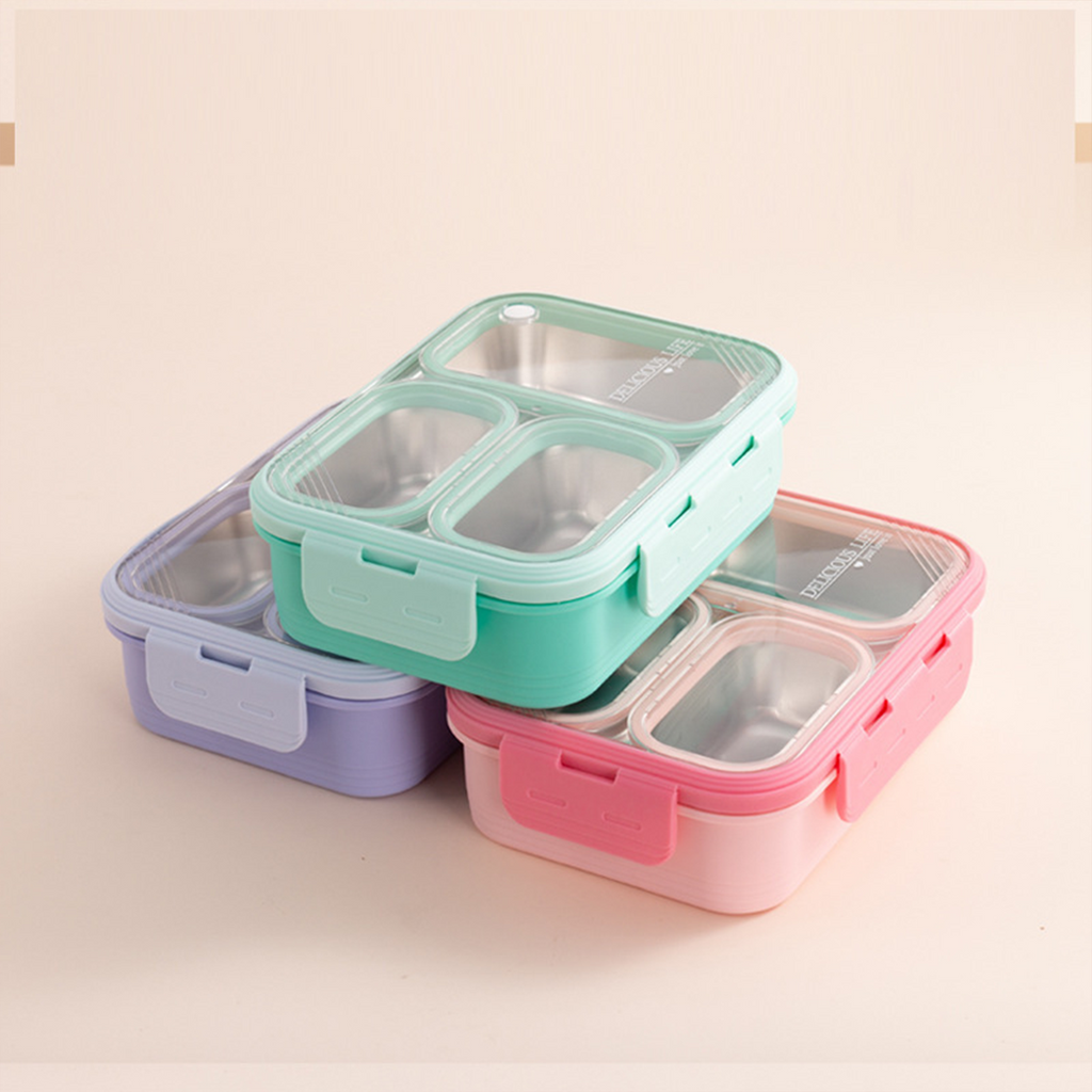 PANNA - Lunch Box Stainless 304 Sekat Kotak Bekal Anti Bocor Tumpah
