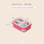 PANNA - Lunch Box Stainless 304 Sekat Kotak Bekal Anti Bocor Tumpah
